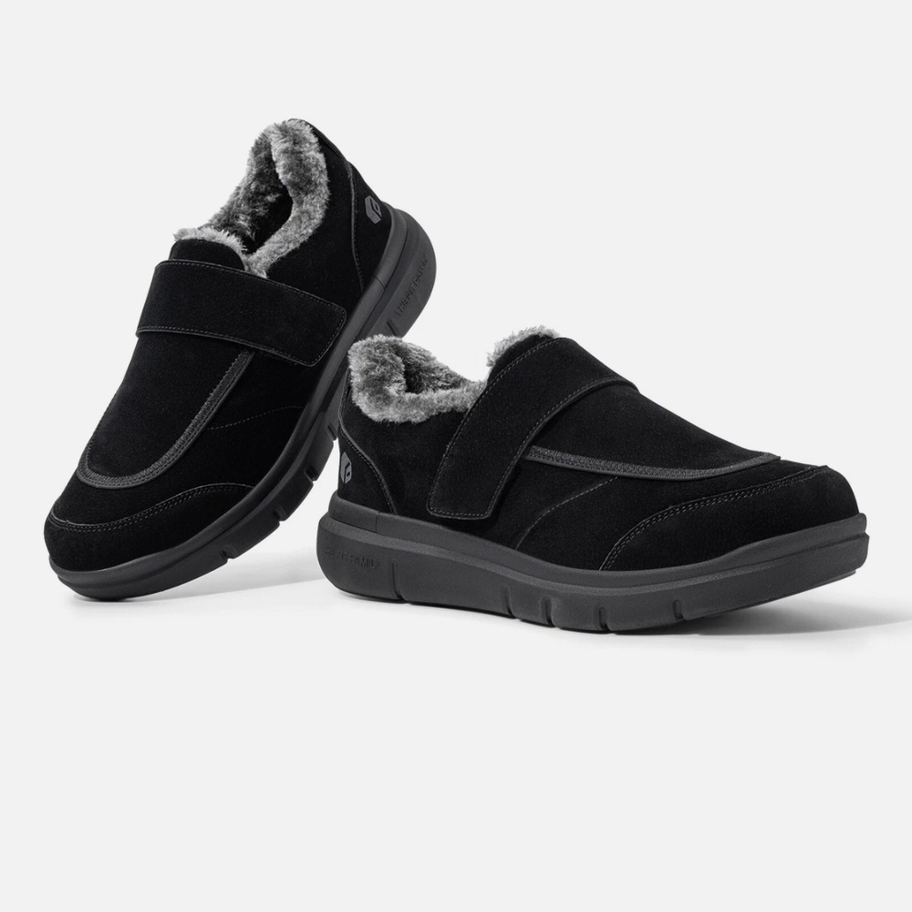 Fitville Casual Air Cushion Black Slip-On Loafers for Men